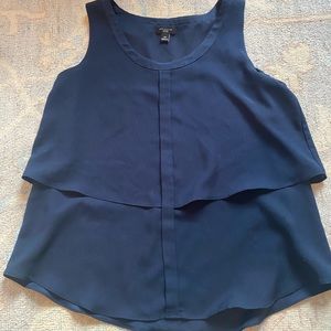 Navy sleeveless top